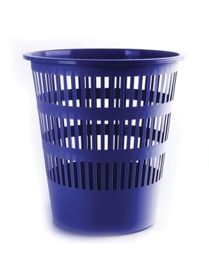 Kôš plastový rebrovaný 12l modrý