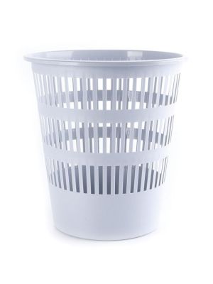 Kôš plastový rebrovaný 12l sivý