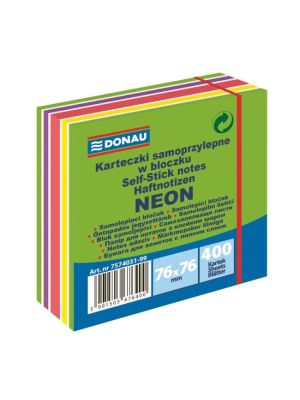 Bloček Donau 76x76mm 400l neónová zelená
