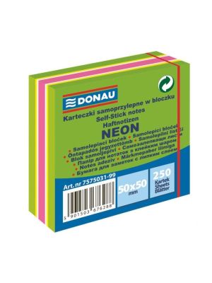 Bloček Donau neónový 50x50mm 250l zelený