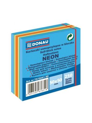 Bloček Donau neónový 50x50mm 250l modrý
