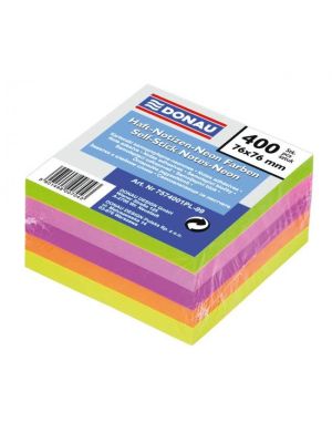 Blok samolep. 76x76 5x80l Donau neon