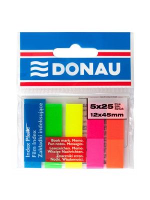 Samolepiace záložky Donau 12x45mm neon