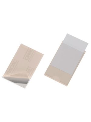 Samolepiace vrecko vizitkové s otvorom zboku DURABLE 63x94mm 10ks