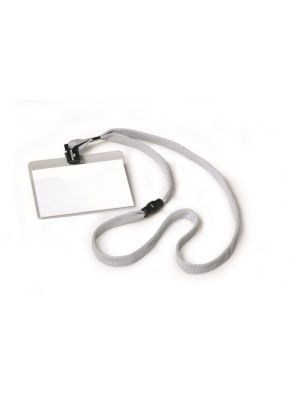 Visačka so sivým remienkom DURABLE 90x60mm 10ks