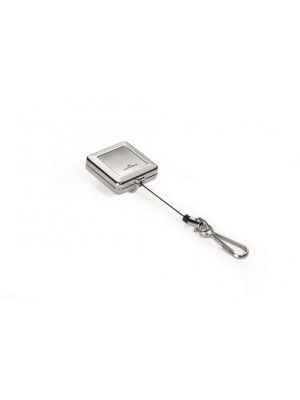 Výsuvný kotúč kovový hranatý s karičkou DURABLE JOJO CHROME QUADRO strieborný 1ks