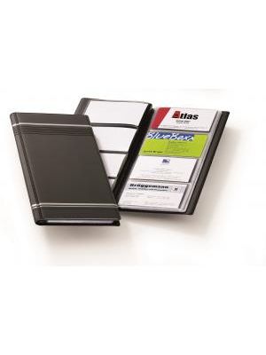 Vizitkár prenosný na 96 vizitiek VISIFIX s prúžkami čierny