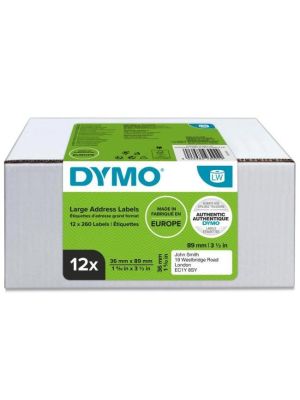 Samolepiace etikety Dymo LW 89x36mm adresné veľké biele 3120ks