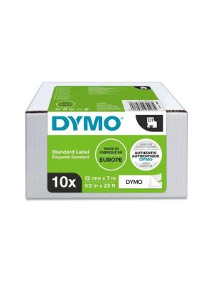 Samolepiaca páska Dymo D1 12 mm čierna na bielej, 10ks