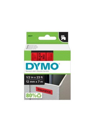Samolepiaca páska Dymo D1 12 mm červená/čierna