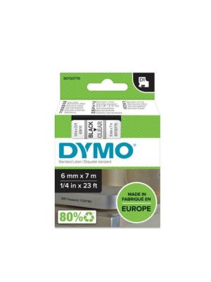 Samolepiaca páska Dymo D1 6 mm číra/čierna