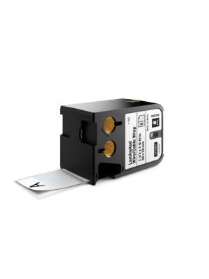 Laminované štítky Dymo XTL 38x39 mm biela/čierna