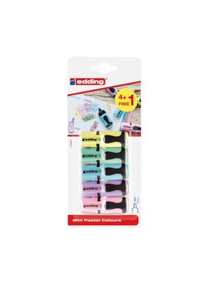 Sada mini zvýrazňovačov edding 7/4S pastel