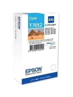 Atramentová náplň Epson T7012 cyan XXL C13T701240 pre WP4000/WP4500 (3.400 str.)