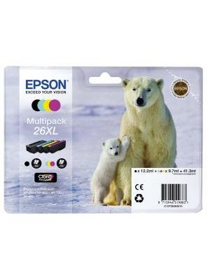 Atramentová náplň Epson C13T263640 CMYK multipack 26XL Claria pre XP-600/700 (3x9,7/12,2ml)