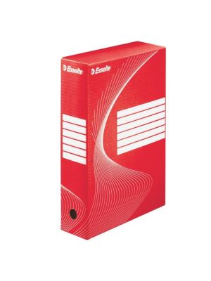 Archívny box Esselte 80mm červený/biely
