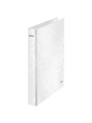 Zakladač 4-krúžkový Leitz WOW celoplastový 4cm perleťovo biely