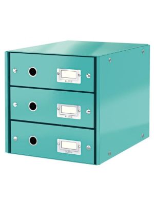 Zásuvkový box Leitz Click & Store 3 zásuvky ľadovo modrá