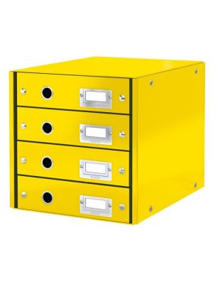 Zásuvkový box Leitz Click & Store 4 zásuvky žltý