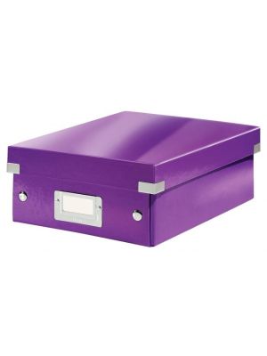 Malá organizačná škatuľa Click & Store purpurová