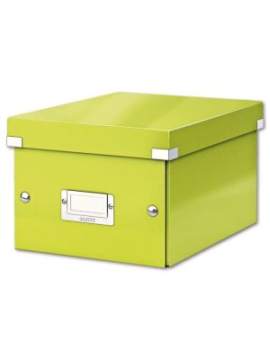 Malá organizačná škatuľa Click & Store metalická zelená