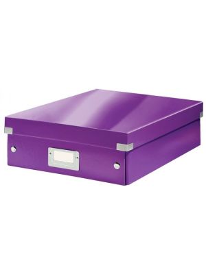 Stredná organizačná škatuľa Click & Store purpurová