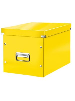 Štvorcová škatuľa Click & Store A4 žltá