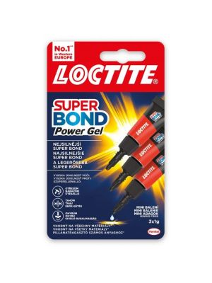 Sekundové lepidlo Loctite Super Bond Power Gel Mini Trio 3x1g