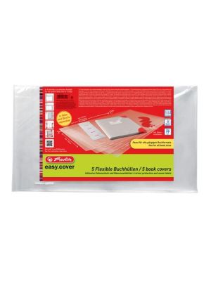 Obal na zošit Herlitz easy cover prispôsobivý 5 ks v balení, sáčok