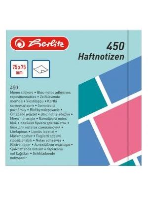 Bloček Herlitz Color Blocking 75x75mm 450 listov farebný
