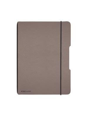 Zošit Herlitz my.book Flex A4 40 listov štvorčekový sivohnedá koženka