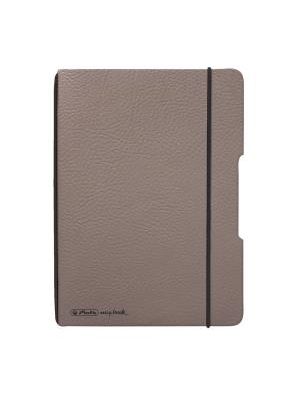 Zošit Herlitz my.book Flex A6 40 listov štvorčekový sivohnedá koženka