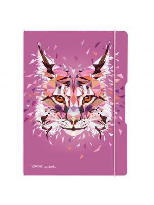 Zošit Herlitz my.book Flex Wild Animals A4 2x40 listov linajkový štvorčekový PP rys