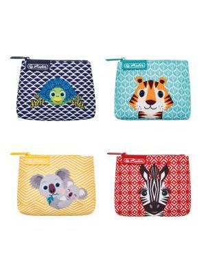 Peňaženka Herlitz Cute Animals 11,5 x 9 x 2,5 cm mix Zebra, Tiger, Koala, Korytnačka