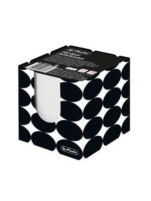 Blok kocka nelepená Herlitz Just Black 90x90x90mm kartónová krabička