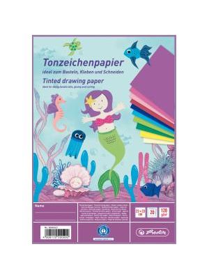 Farebný papier Herlitz 23x33cm mix 10 farieb 20 ks 120g