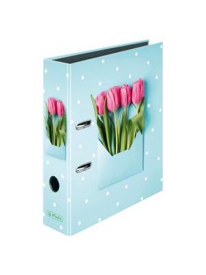 Zakladač pákový Herlitz 8cm Tulipány