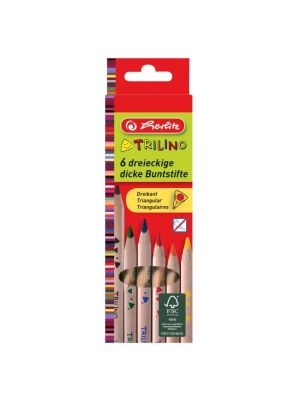 Farbičky Herlitz Trilino trojhranné 6 farieb