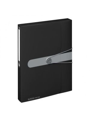Plastový box s gumičkou Herlitz Easy Orga A4 PP čierny