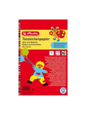Farebný papier Herlitz 20 listov 33x23cm lep.blok 120g