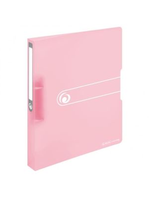 Zakladač 2-krúžkový Herlitz PP 2,5cm transparentný rose