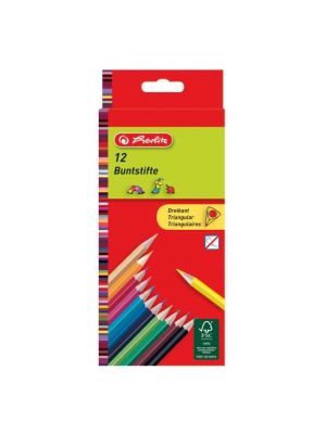 Farbičky Herlitz trojhranné 12 farieb