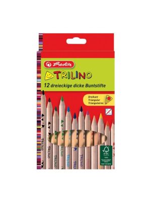 Farbičky Herlitz Trilino trojhranné 12 farieb