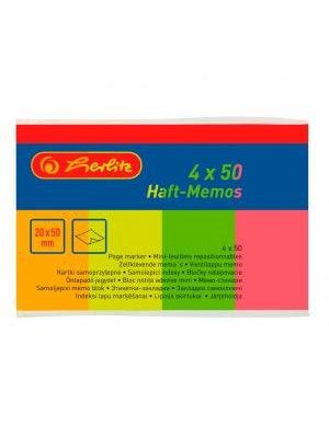 Záložky Herlitz papierové 20x50mm 50 ks 4 farby
