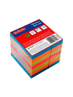 Blok kocka lepená Herlitz 90x90x90mm farebná