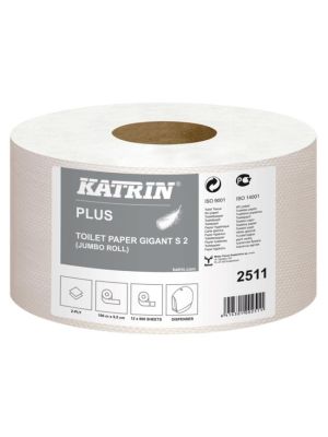 Toaletný papier 2-vrstvový KATRIN Plus Gigant Toilet S2 18 cm, celulóza, návin 100 m