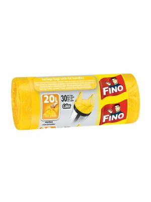 Vrecia zaväzovacie FINO Color 20 ℓ, 7 mic., 44 x 50 cm, žlté (30 ks)
