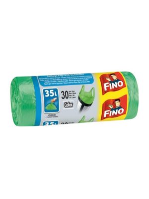 Vrecia zaväzovacie FINO Color 35 ℓ, 8 mic., 49 x 60 cm, zelené (30 ks)