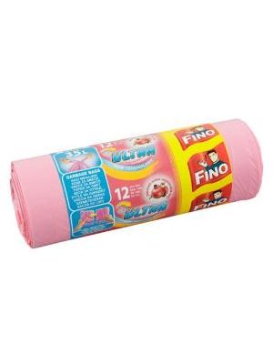 Vrecia zaťahovacie FINO Ultra Aromatic 35 ℓ, 20 mic., 50 x 60 cm, ružové (12 ks)