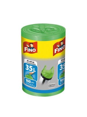 Vrecia zaväzovacie FINO Color 35 ℓ, 8 mic., 49 x 60 cm, zelené (100 ks)